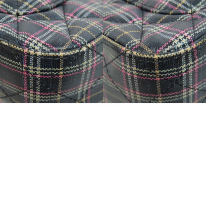 CHANEL ChainShoulder Checkpattern GoldHardware Shoulder Bag Leather Ladies [Used]