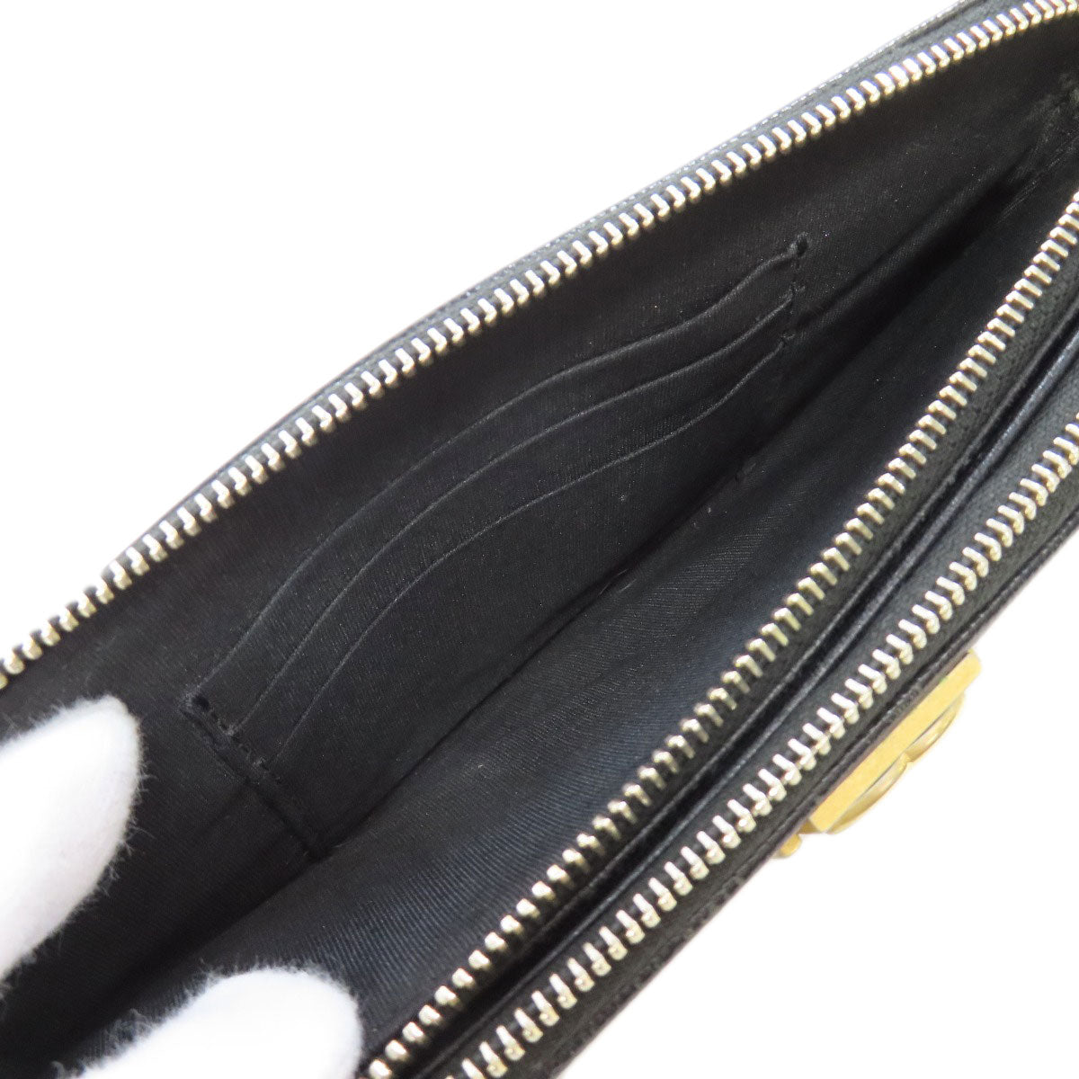 CHANEL   Chain Wallet Boy Chanel GoldHardware Long wallet (with coin pocket)  Grained Calfskin Skin Ladies [Used]