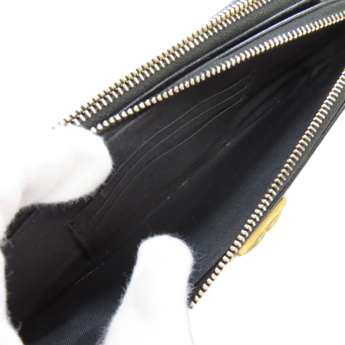 CHANEL   Chain Wallet Boy Chanel GoldHardware Long wallet (with coin pocket)  Grained Calfskin Skin Ladies [Used]