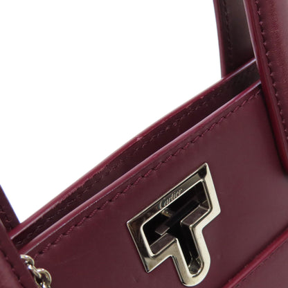 CARTIER 2WAY Handbag Leather Ladies [Used]