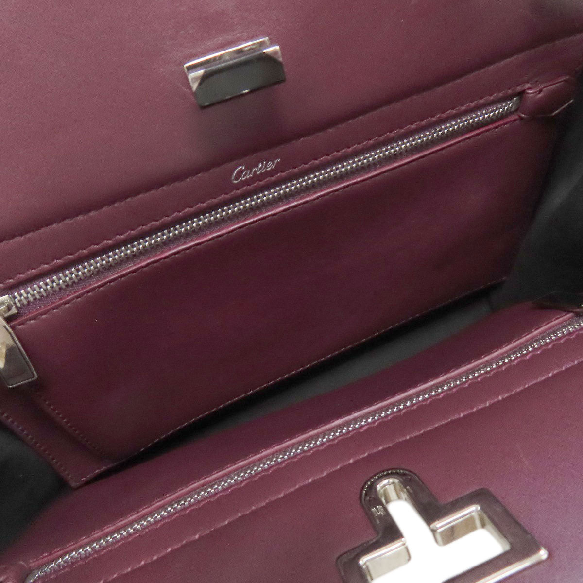 CARTIER 2WAY Handbag Leather Ladies [Used]