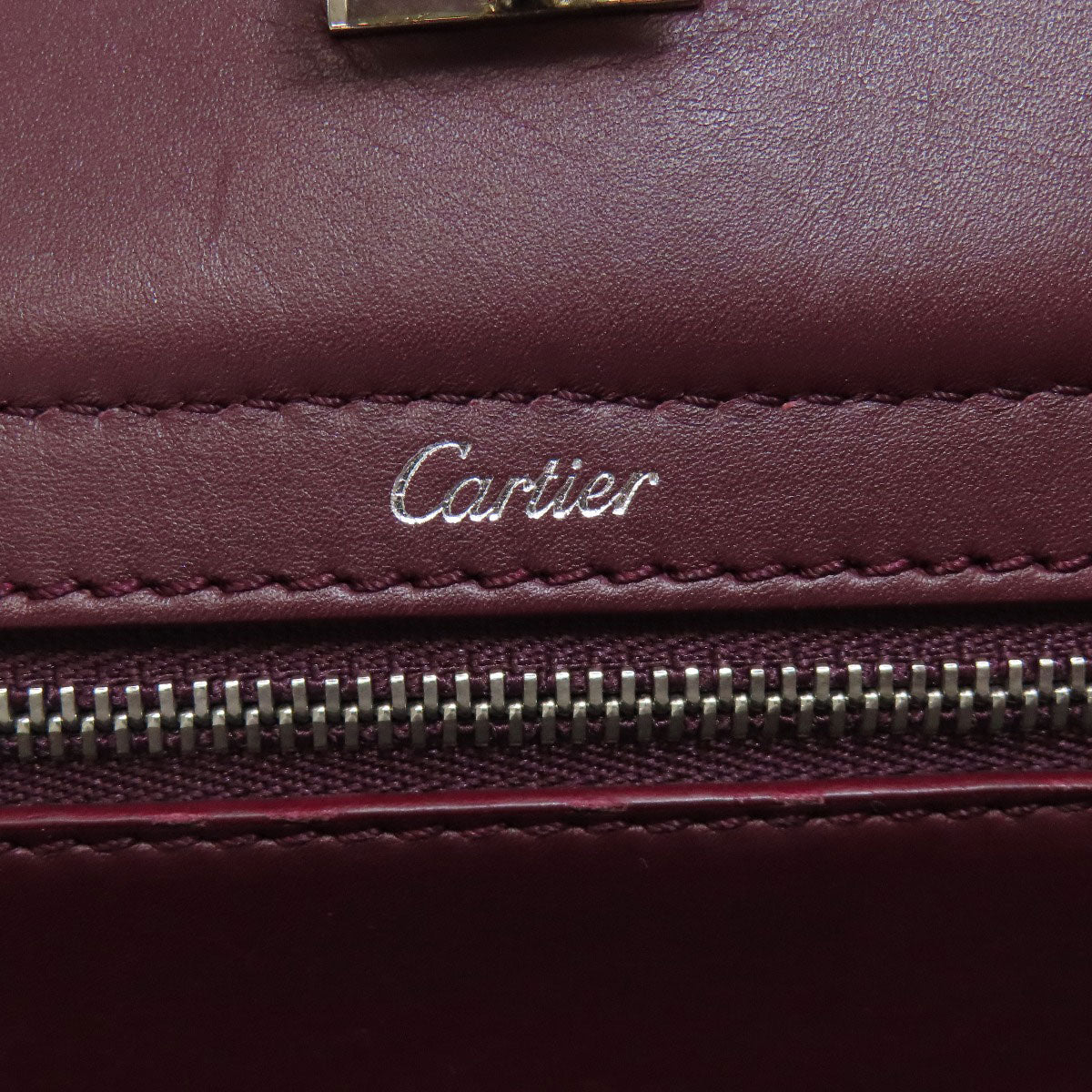 CARTIER 2WAY Handbag Leather Ladies [Used]