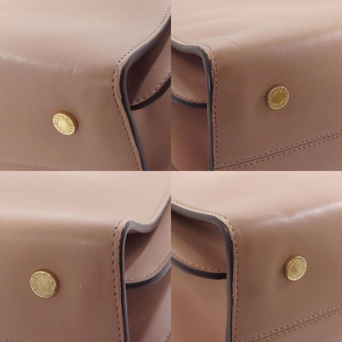 BVLGARI 2WAY Tote Bag Leather Ladies [Used]