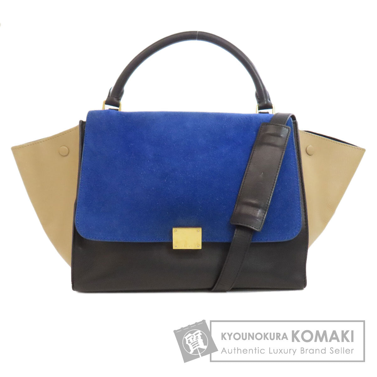 CELINE Trapeze 2WAY Handbag Calf SuedeLadies [Used]