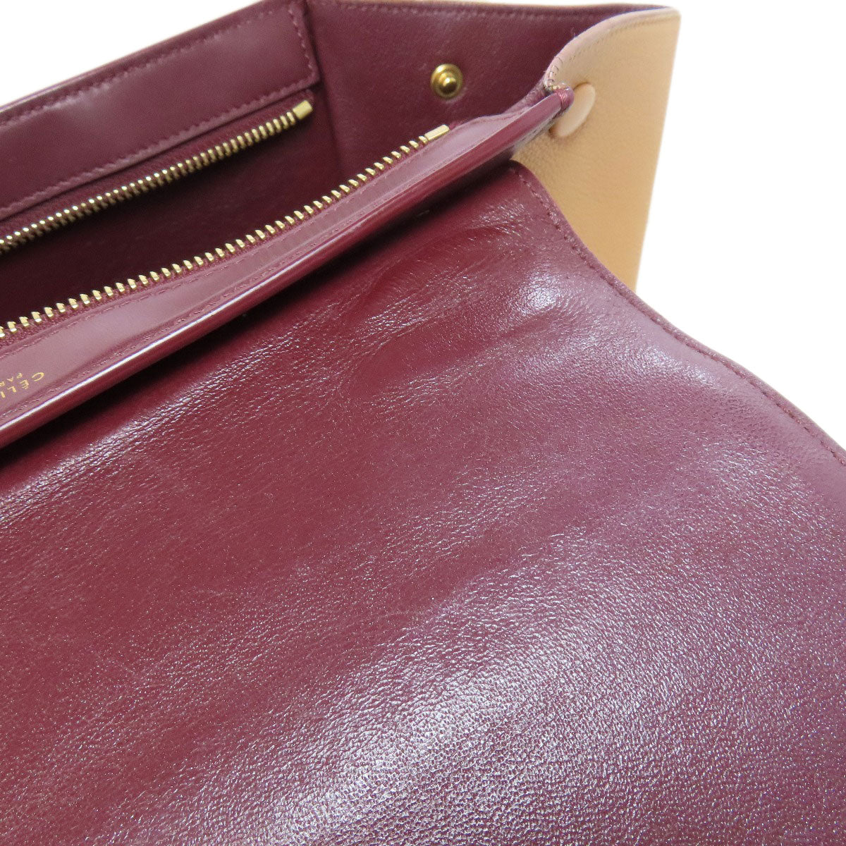 CELINE Trapeze 2WAY Handbag Leather Ladies [Used]