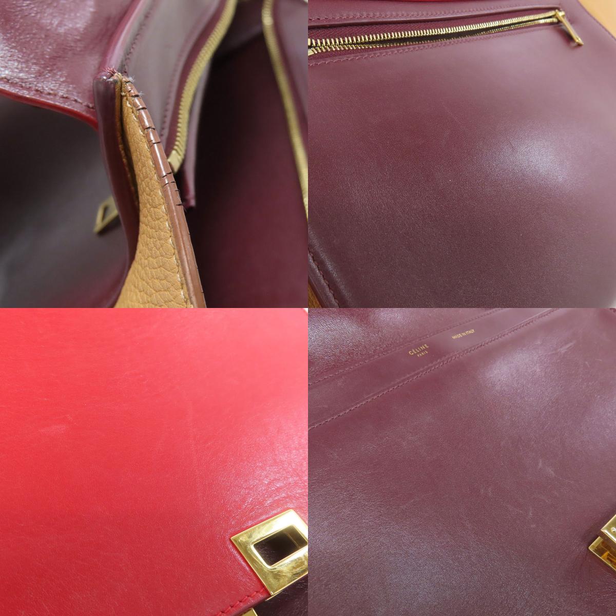 CELINE Trapeze 2WAY Handbag Leather Ladies [Used]