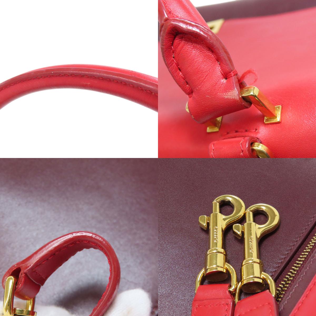 CELINE Trapeze 2WAY Handbag Leather Ladies [Used]