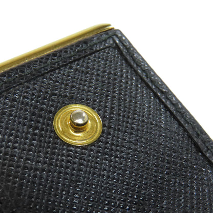 PRADA logo Bifold Wallet with Coin Pocket Safiano Ladies [Used]