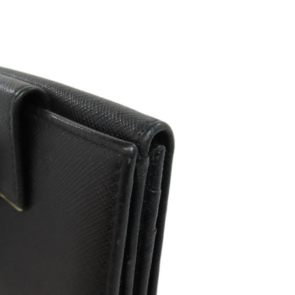 PRADA logo Bifold Wallet with Coin Pocket Safiano Ladies [Used]