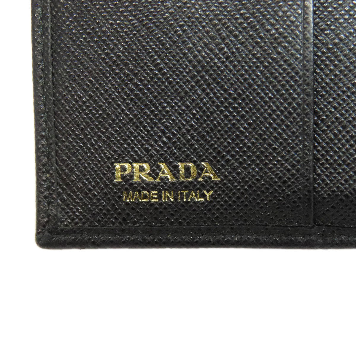 PRADA logo Bifold Wallet with Coin Pocket Safiano Ladies [Used]