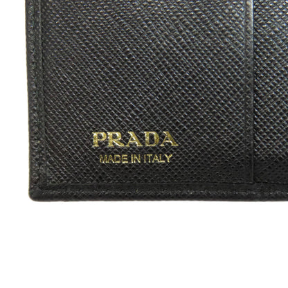 PRADA logo Bifold Wallet with Coin Pocket Safiano Ladies [Used]