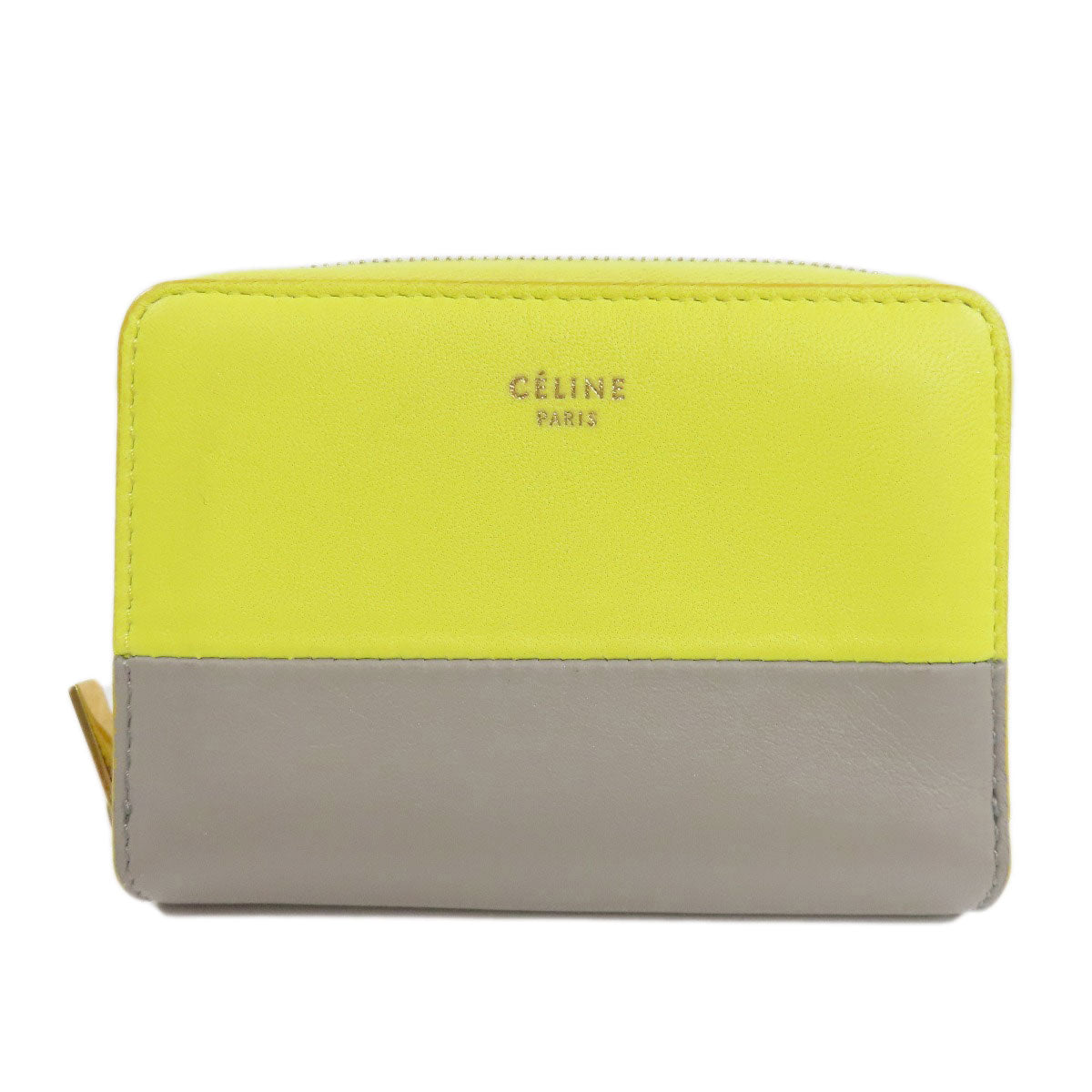 CELINE logo coin purse Leather Ladies [Used]