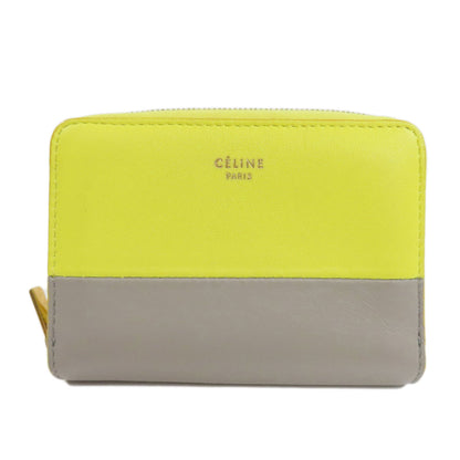 CELINE logo coin purse Leather Ladies [Used]