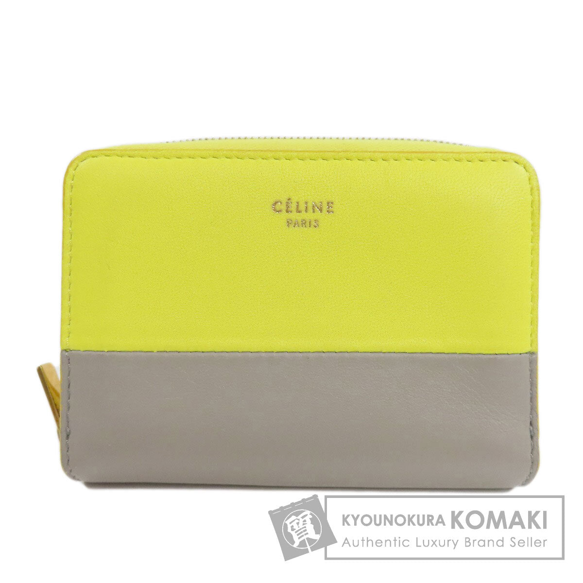 CELINE logo coin purse Leather Ladies [Used]