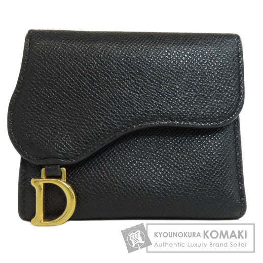 CHRISTIAN DIOR saddle lotus wallet Bifold Wallet with Coin Pocket Calf Ladies [Used]