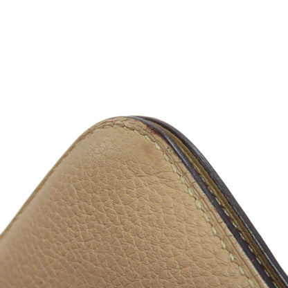 HERMES Dogon Long SilverHardware Long wallet (with coin pocket) Taurillon Clemence Ladies [Used]
