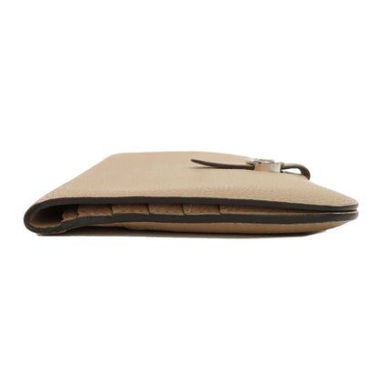 HERMES Dogon Long SilverHardware Long wallet (with coin pocket) Taurillon Clemence Ladies [Used]