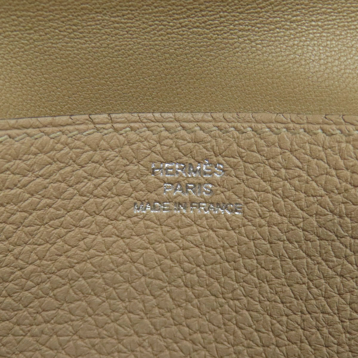 HERMES Dogon Long SilverHardware Long wallet (with coin pocket) Taurillon Clemence Ladies [Used]