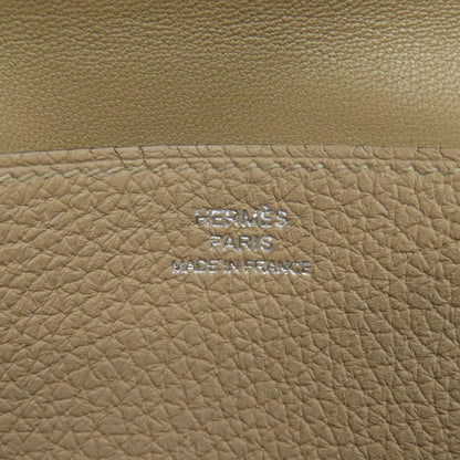 HERMES Dogon Long SilverHardware Long wallet (with coin pocket) Taurillon Clemence Ladies [Used]