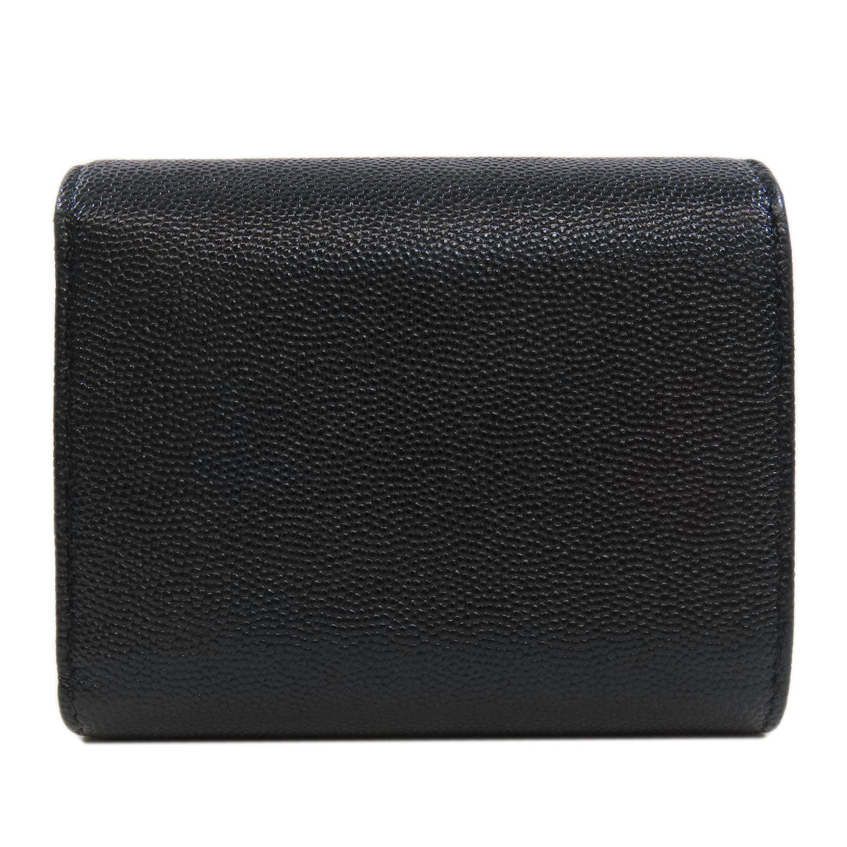 CHANEL   Bifold Wallet with Coin Pocket Tri-fold Wallet COCO Mark SilverHardware Caviar skin Ladies