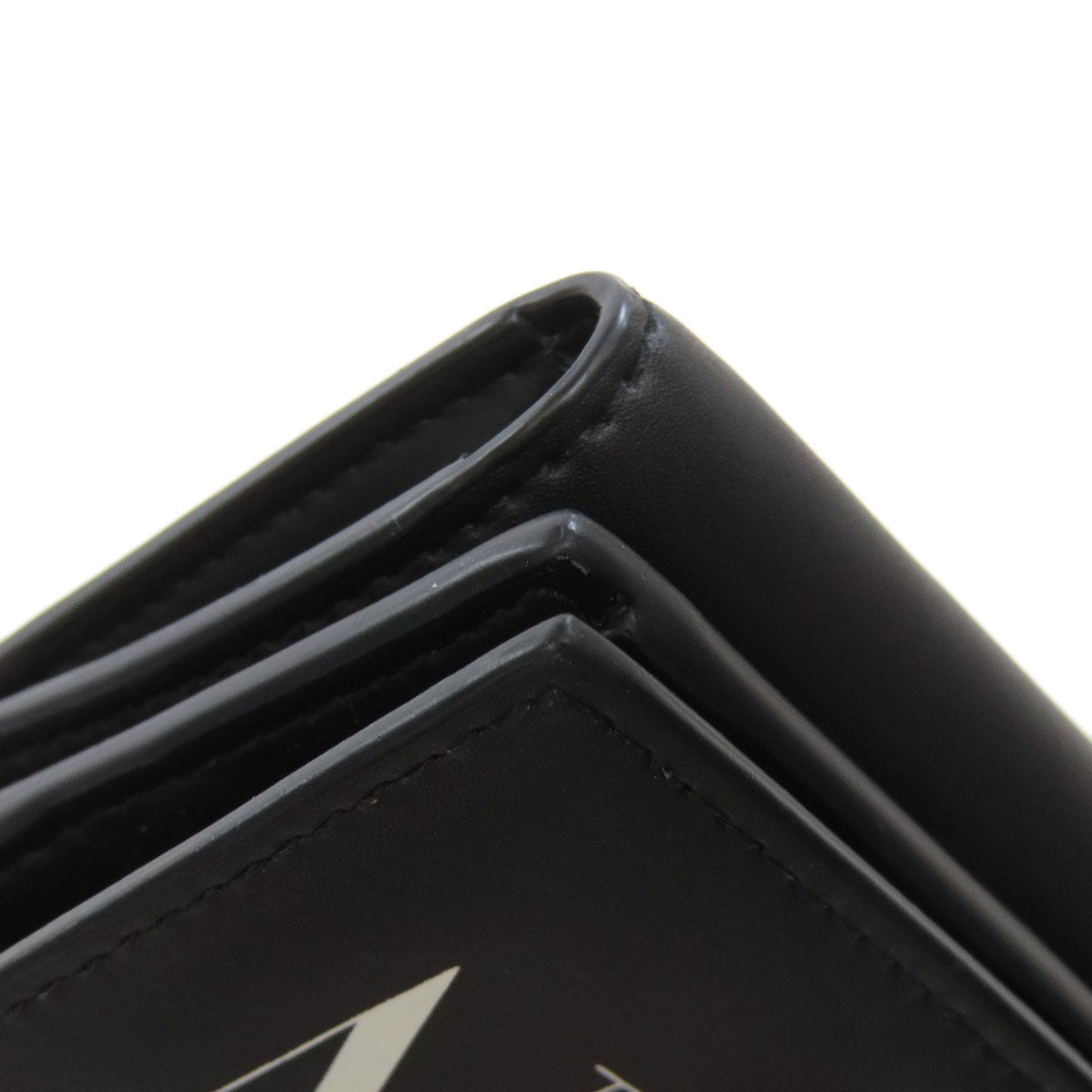 VALENTINO Logo tri-fold wallet Bifold Wallet with Coin Pocket Leather Ladies [Used]