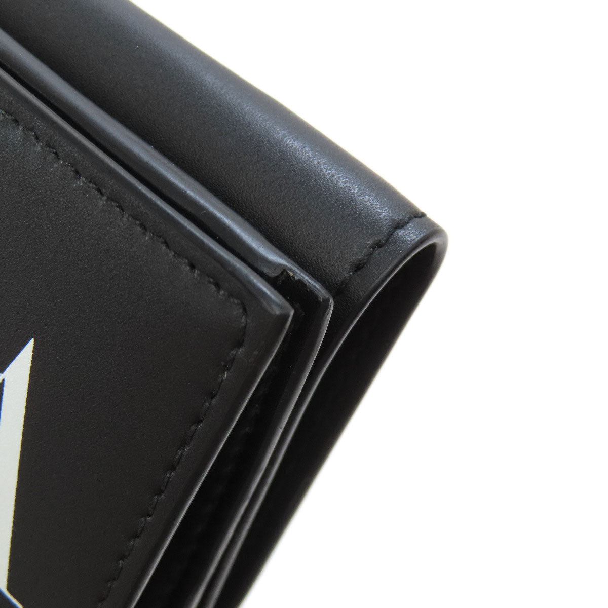 VALENTINO Logo tri-fold wallet Bifold Wallet with Coin Pocket Leather Ladies [Used]