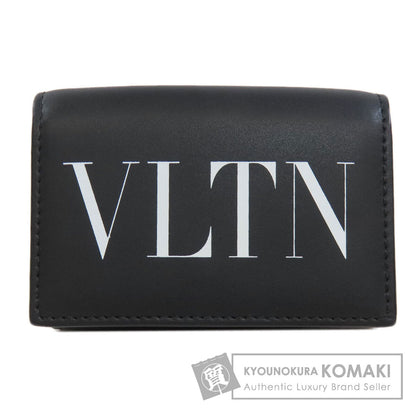 VALENTINO Logo tri-fold wallet Bifold Wallet with Coin Pocket Leather Ladies [Used]