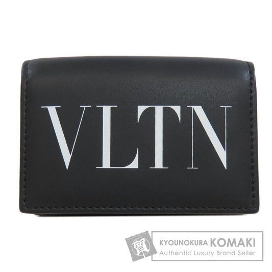 VALENTINO Logo tri-fold wallet Bifold Wallet with Coin Pocket Leather Ladies [Used]