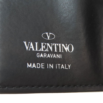 VALENTINO Logo tri-fold wallet Bifold Wallet with Coin Pocket Leather Ladies [Used]