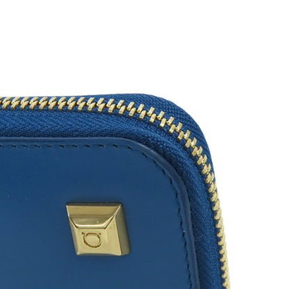 Salvatore Ferragamo Studs Long wallet (with coin pocket) Leather Ladies [Used]