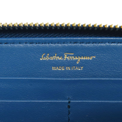 Salvatore Ferragamo Studs Long wallet (with coin pocket) Leather Ladies [Used]