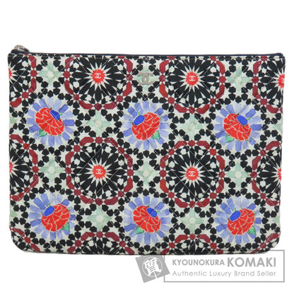 CHANEL Matelasse flower pattern pouch Clutch bag quilting Ladies [Used]