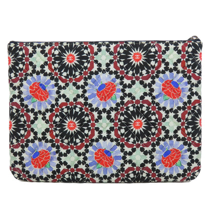 CHANEL Matelasse flower pattern pouch Clutch bag quilting Ladies [Used]