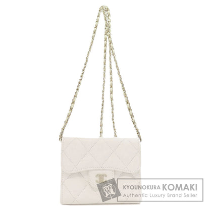 CHANEL   Chain wallet GoldHardware Bifold Wallet with Coin Pocket  Grained Calfskin Skin Ladies [Used]