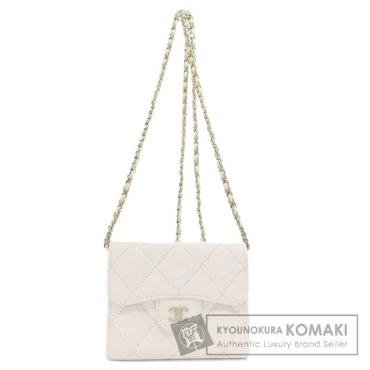 CHANEL   Chain wallet GoldHardware Bifold Wallet with Coin Pocket  Grained Calfskin Skin Ladies [Used]