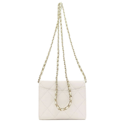 CHANEL   Chain wallet GoldHardware Bifold Wallet with Coin Pocket  Grained Calfskin Skin Ladies [Used]