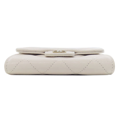CHANEL   Chain wallet GoldHardware Bifold Wallet with Coin Pocket  Grained Calfskin Skin Ladies [Used]