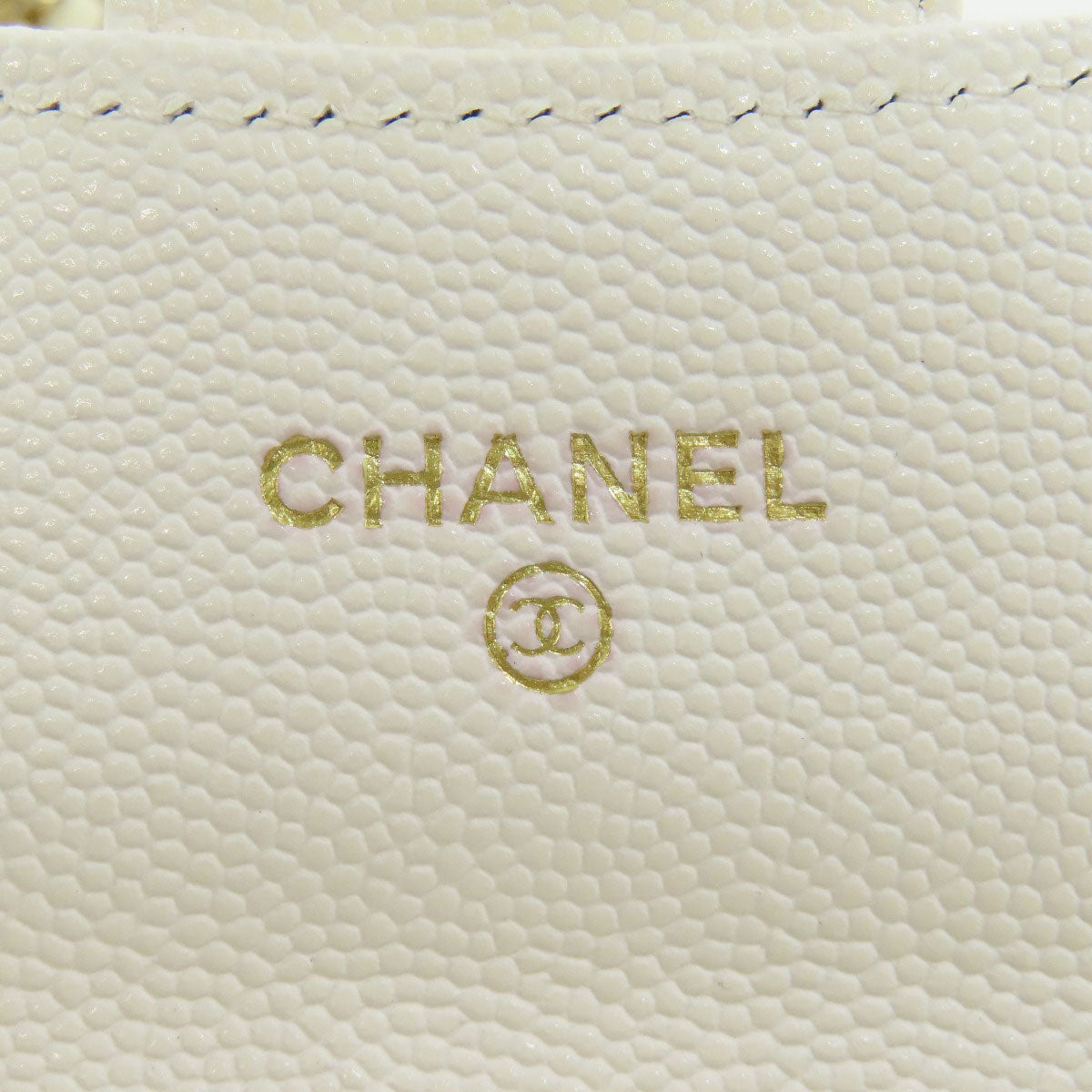 CHANEL   Chain wallet GoldHardware Bifold Wallet with Coin Pocket  Grained Calfskin Skin Ladies [Used]