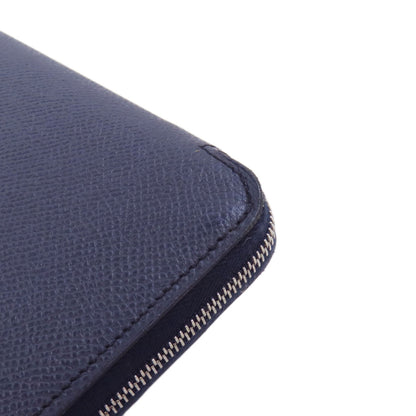 HERMES   Long wallet (with coin pocket) Azap Silk In Long Blue Indigo Epsom Ladies