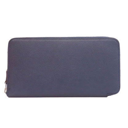 HERMES   Long wallet (with coin pocket) Azap Silk In Long Blue Indigo Epsom Ladies