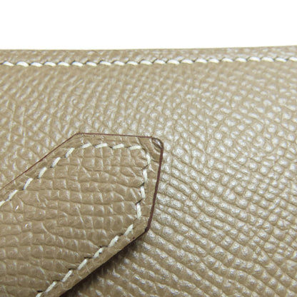 HERMES   Bifold Wallet with Coin Pocket Bearn Compact SilverHardware Epsom Ladies