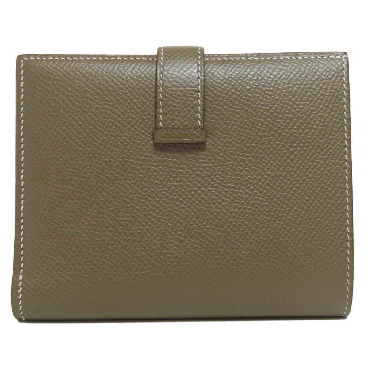 HERMES   Bifold Wallet with Coin Pocket Bearn Compact SilverHardware Epsom Ladies