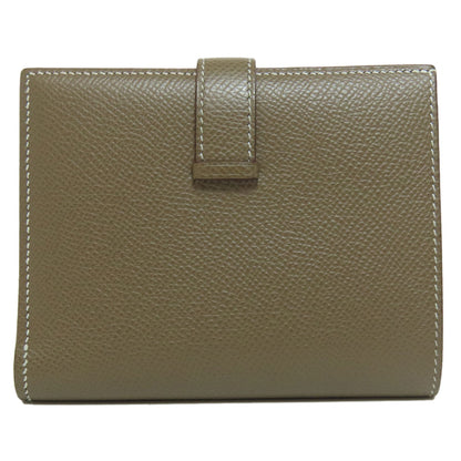 HERMES   Bifold Wallet with Coin Pocket Bearn Compact SilverHardware Epsom Ladies