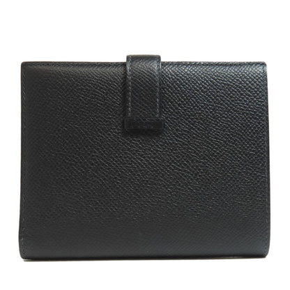 HERMES   Bifold Wallet with Coin Pocket Bearn Compact SilverHardware Epsom Ladies