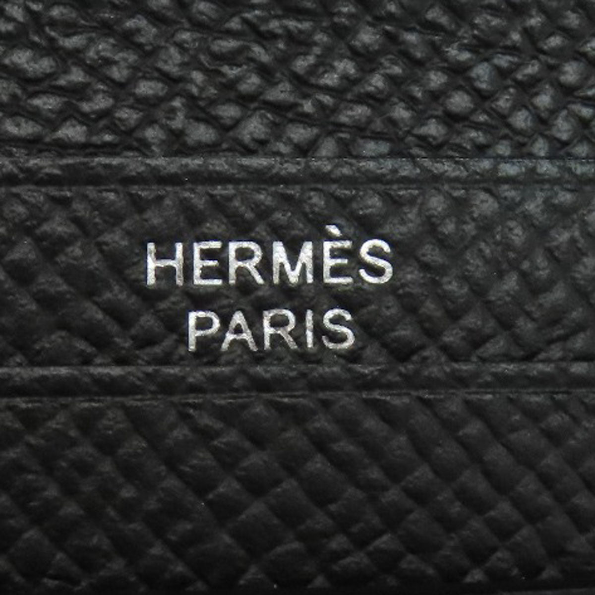 HERMES   Bifold Wallet with Coin Pocket Bearn Compact SilverHardware Epsom Ladies