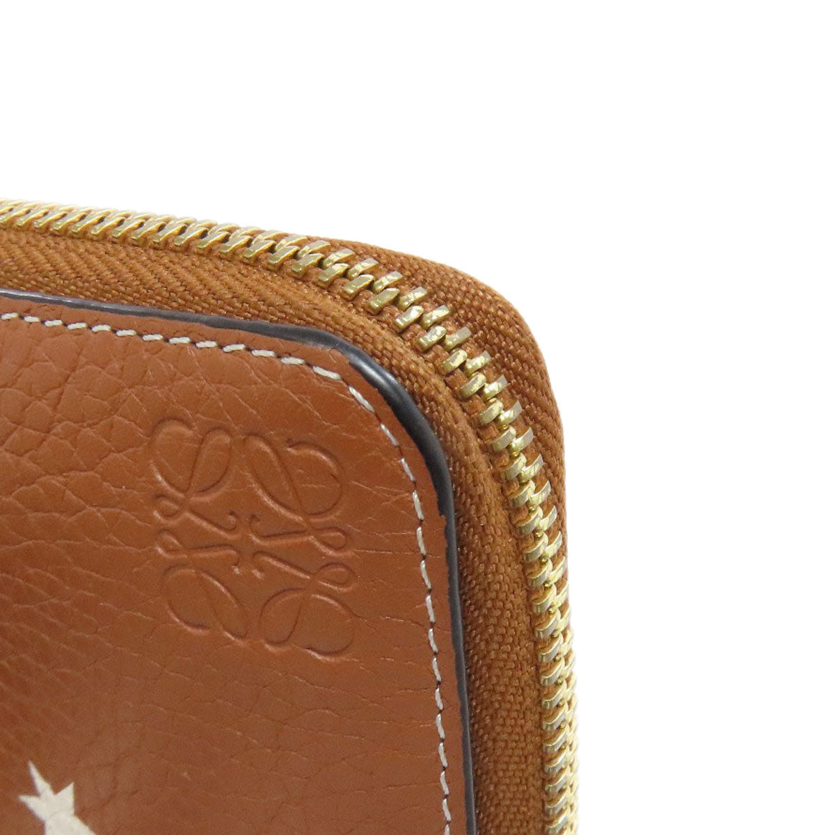 LOEWE Star motif Long wallet (with coin pocket) Calf Ladies [Used]