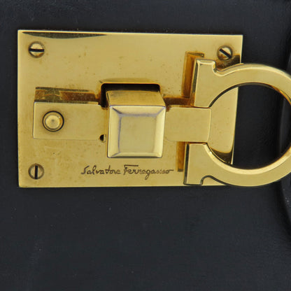 Salvatore Ferragamo Gancini motif Handbag Canvas LeatherLadies [Used]