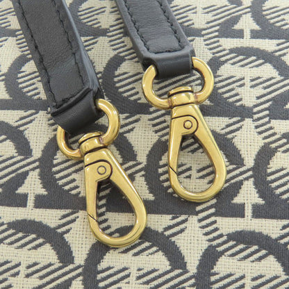 Salvatore Ferragamo Gancini motif Handbag Canvas LeatherLadies [Used]