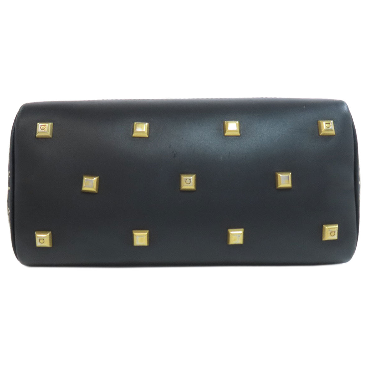 Salvatore Ferragamo Gancini motif Handbag Canvas LeatherLadies [Used]