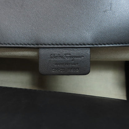 Salvatore Ferragamo Gancini motif Handbag Canvas LeatherLadies [Used]